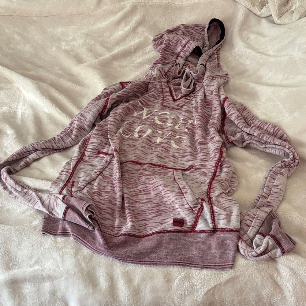 Heathered Hoodie with Text Design